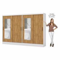 Closet Casal Belém 4 Pts Com Espelho 4 Gvts Carioca Móveis Branco Cinamomo - 3