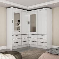 Closet Casal Sevilha 4pts Com Espelho 12gvts Carioca Móveis Branco - 1