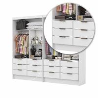 Closet Casal Sevilha 4pts Com Espelho 12gvts Carioca Móveis Branco - 7