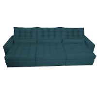 Sofá Retrátil E Reclinável Com Molas Ensacadas Cama Inbox Gold 3,52m Tecido Suede Velusoft Petróleo - 5