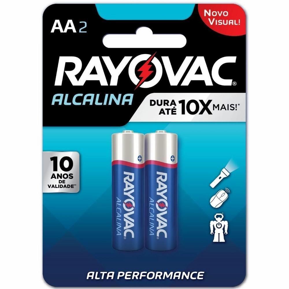 Pilha Rayovac Lr6 Alcalina Aa Pequena 1,5v Com 02 Unidades - 1