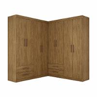 Closet Casal Duplo Lu 8 Portas 4 Gavetas Cinamomo - 3