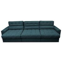 Sofá Retrátil E Reclinável Com Molas Ensacadas Cama Inbox Master 3,82m Tecido Velusoft Petróleo - 5