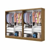 Closet Casal Belém 4 Portas Premium 4 Gavetas Carioca Móveis Cinamomo