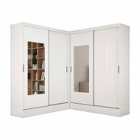 Closet Casal Belém 4 Pts Com Espelho 4 Gvts Carioca Móveis Branco - 2