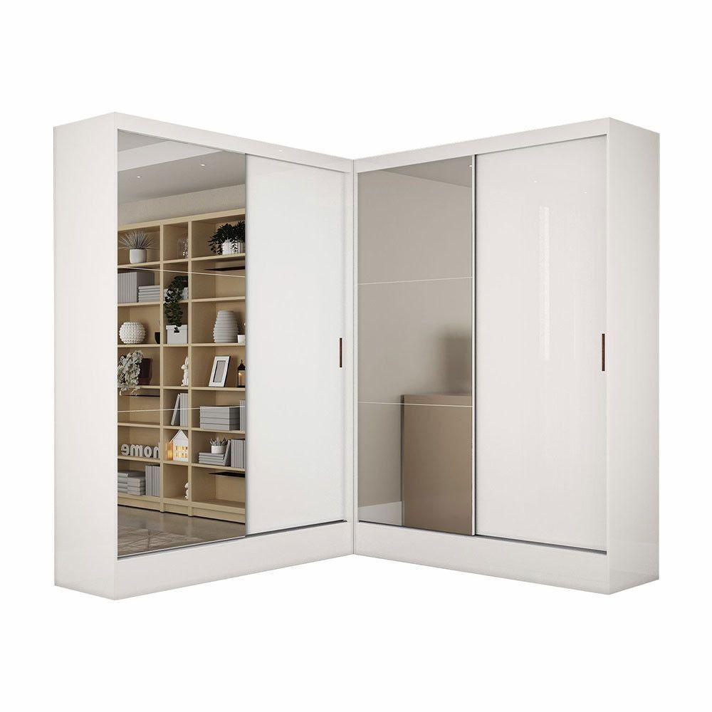 Closet Casal Duplo Belém 4 Portas Plus 4 Gavetas Carioca Móv Branco - 2
