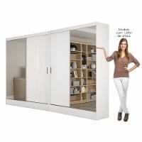 Closet Casal Duplo Belém 4 Portas Plus 4 Gavetas Carioca Móv Branco - 3