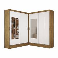 Closet Casal Belém 4 Pts Com Espelho 4 Gvts Carioca Móveis Cinamomo Branco - 5