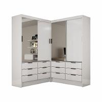 Closet Casal Sevilha 4 Portas Plus 12 Gavetas Carioca Móveis Branco - 2