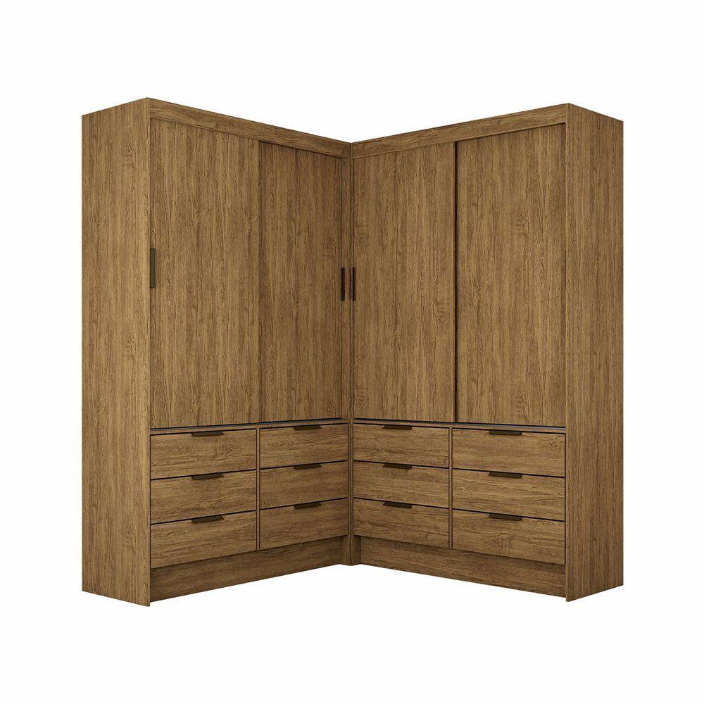 Closet Casal Duplo Sevilha 4portas 12 Gavetas Carioca Móveis Cinamomo - 2