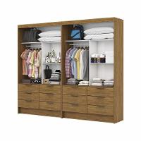 Closet Casal Sevilha 4 Portas Plus 12 Gavetas Carioca Móveis Cinamomo