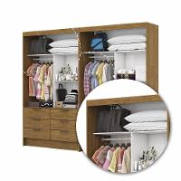 Closet Casal Sevilha 4 Portas Plus 12 Gavetas Carioca Móveis Cinamomo - 6