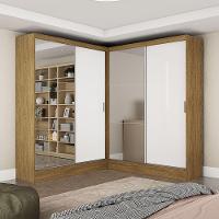 Closet Casal Duplo Belém 4 Portas Plus 4 Gavetas Carioca Móv Cinamomo Branco - 1