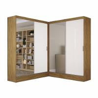 Closet Casal Duplo Belém 4 Portas Plus 4 Gavetas Carioca Móv Cinamomo Branco - 2