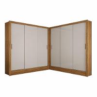 Closet Casal Duplo Dubai 6 Portas 6 Gavetas Cinamomo Com Off White - 3