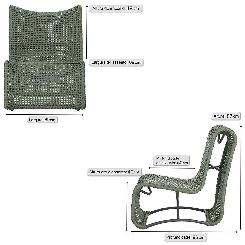 Poltrona Corda Náutica Texas área Externa Varanda Jardim Edí Verde - 2