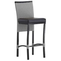 Banqueta Corda Náutica Cannes Alumínio Cozinha Edícula Mesa Prata - 1