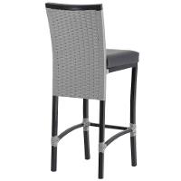 Banqueta Corda Náutica Cannes Alumínio Cozinha Edícula Mesa Prata - 2