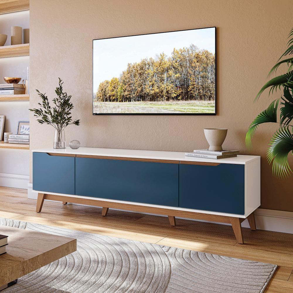 Rack Kappesberg 3 Portas Branco-azul Profundo 180cm - 1