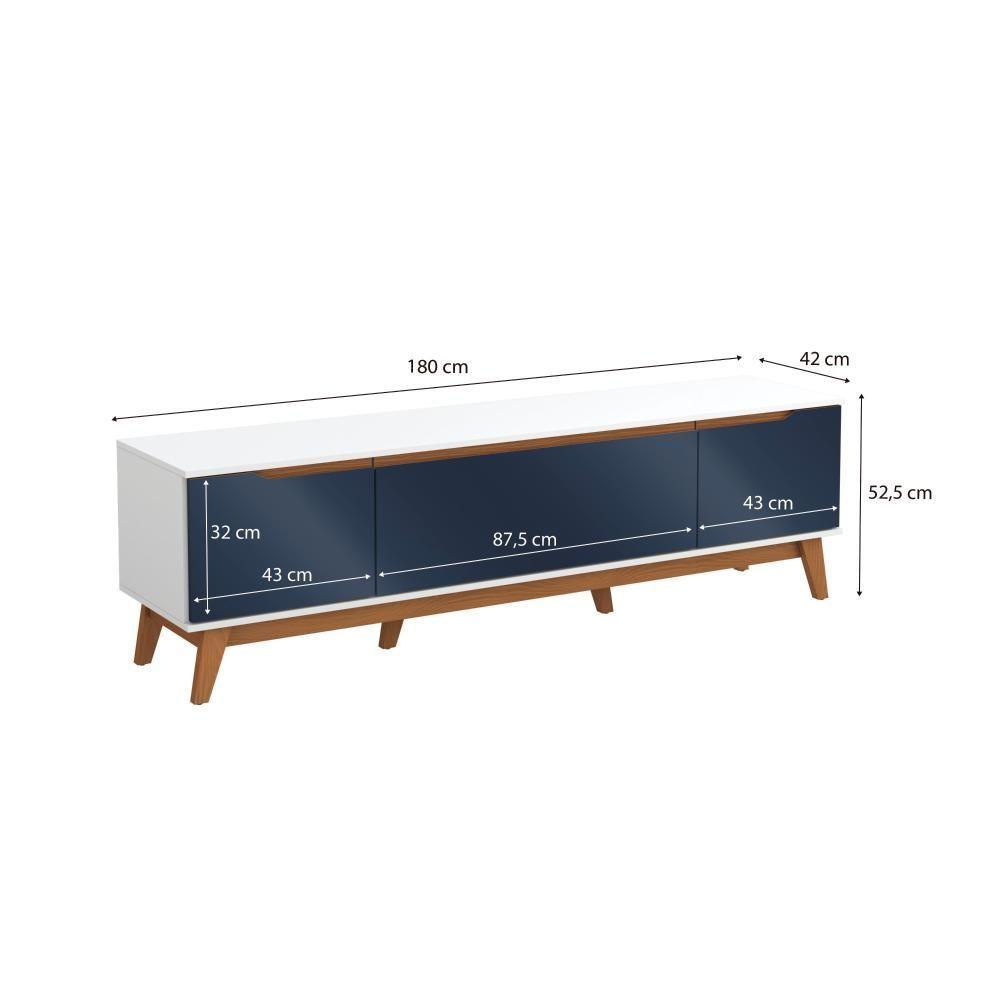 Rack Kappesberg 3 Portas Branco-azul Profundo 180cm - 3