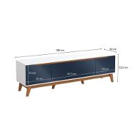 Rack Kappesberg 3 Portas Branco-azul Profundo 180cm - 3