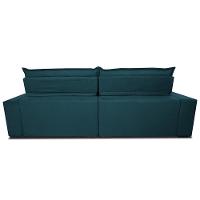 Sofá Retrátil E Reclinável 3,15m Molas Ensacadas Cama Inbox Spazus Com Bordado 3d Velusoft Petróleo - 6