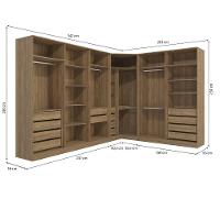 Quarto Modulado Kappesberg Adapt Nogueira 12 Portas 342cm X 263cm