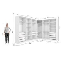 Quarto Modulado Kappesberg Adapt Branco-nogueira 12 Portas 342cm X 263cm - 3