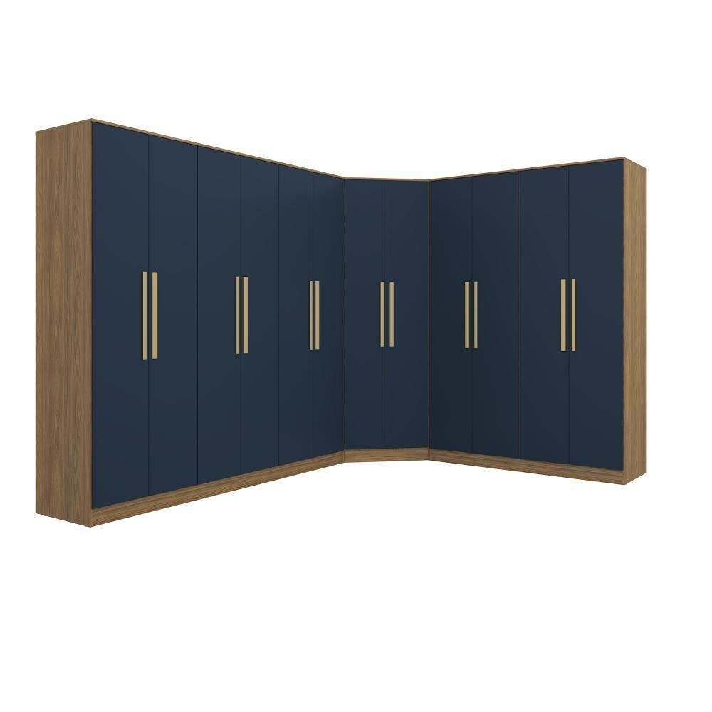 Quarto Modulado Kappesberg Adapt Nogueira-azul Profundo 12 Portas 342cm X 263cm - 2