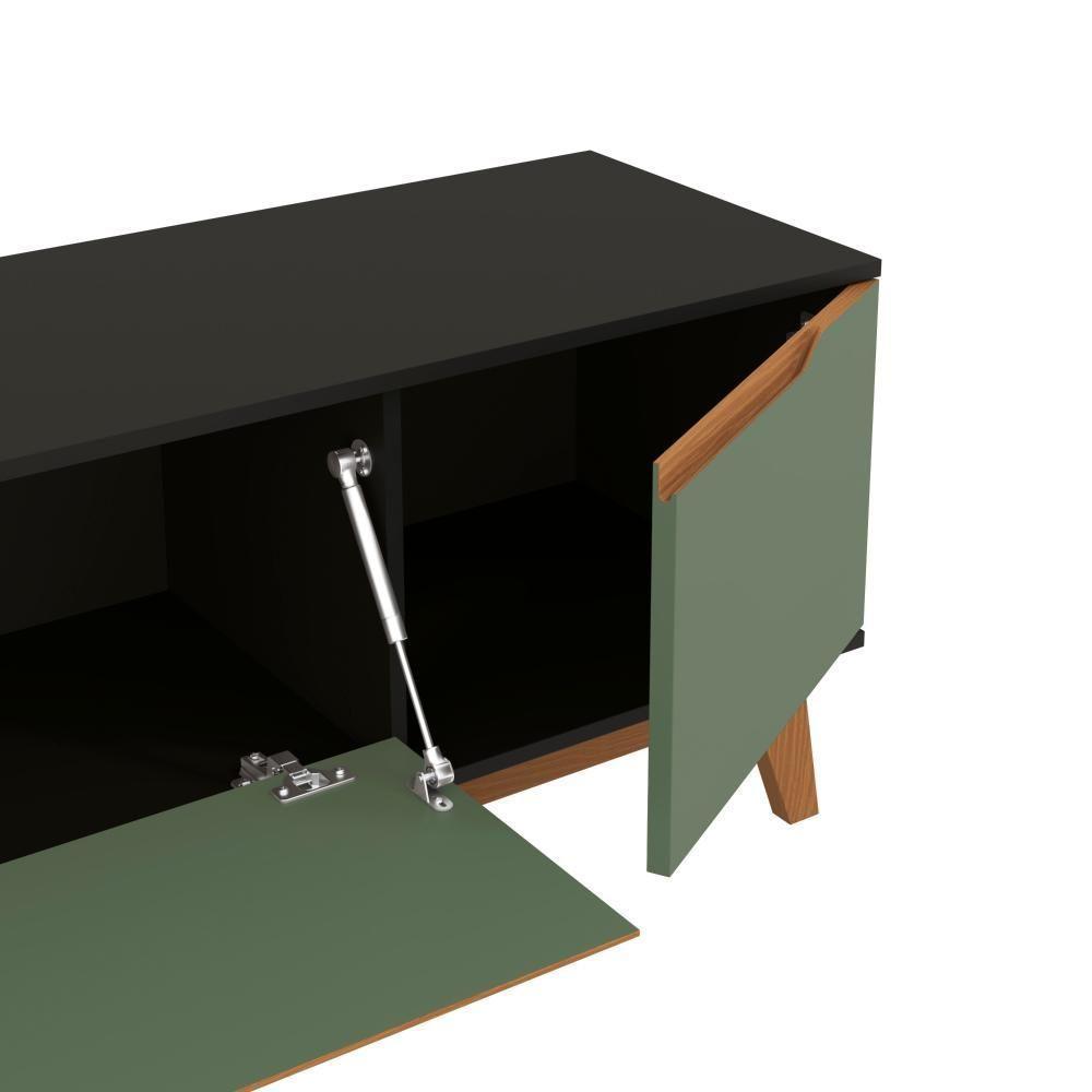 Rack Kappesberg 3 Portas Preto Fosco-verde Oliva 180cm - 6