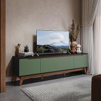 Rack Kappesberg 3 Portas Preto Fosco-verde Oliva 180cm - 1