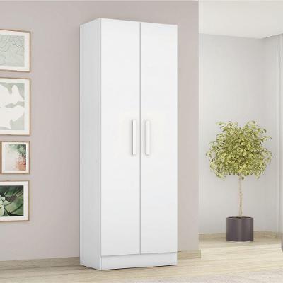 Guarda Roupa Multiuso Solteiro Belém 2 Portas de Bater Branco MDP