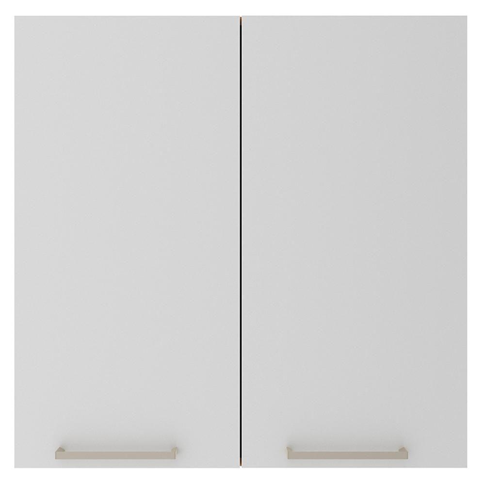 Armario Aereo 2 Portas 80 Cm Mdp Cz3115 Freijo Branco Tecno Mobili - 5