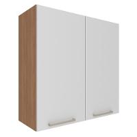 Armario Aereo 2 Portas 80 Cm Mdp Cz3115 Freijo Branco Tecno Mobili - 1