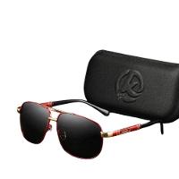 Óculos De Luxo Alumínio E Magnésio Quadrado Polarizados Kdeam Vermelho - 1