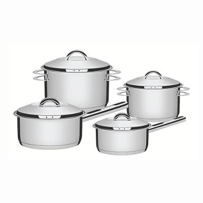 Jogo De Panelas Solar Em Aço Inox Com Fundo Triplo Indução 4 Peças - Tramontina 65510760