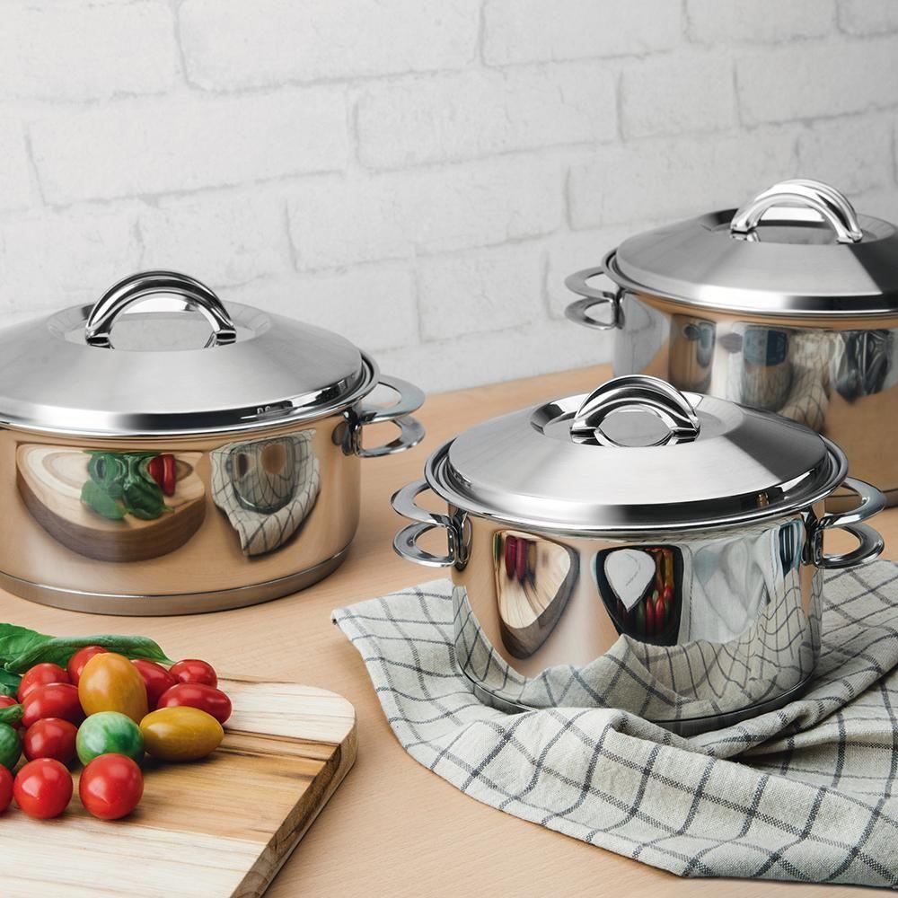 Jogo De Panelas Solar Em Aço Inox Com Fundo Triplo Indução 3 Peças - Tramontina 65510740 - 2