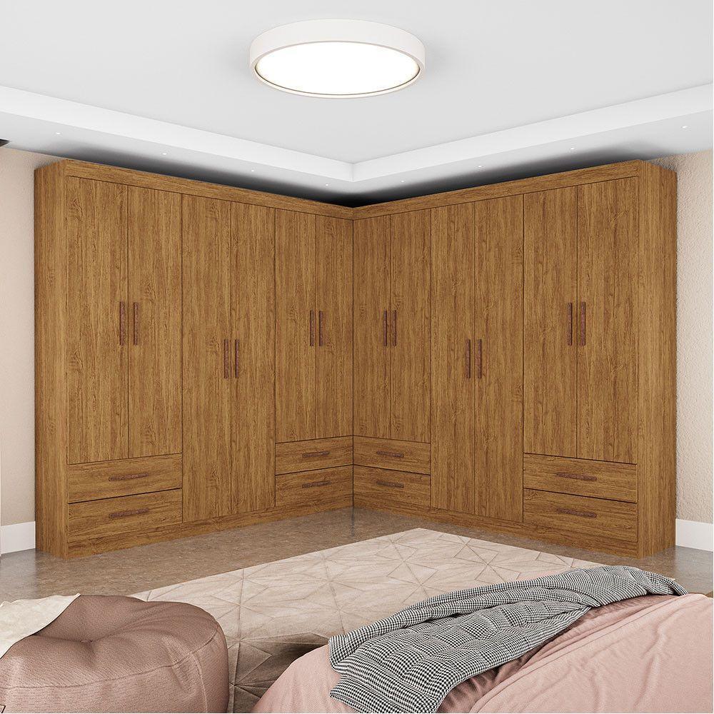 Closet Casal Duplo Lu 12 Portas 8 Gavetas Cinamomo - 1