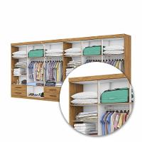 Closet Casal Duplo Lu 12 Portas 8 Gavetas Cinamomo - 6