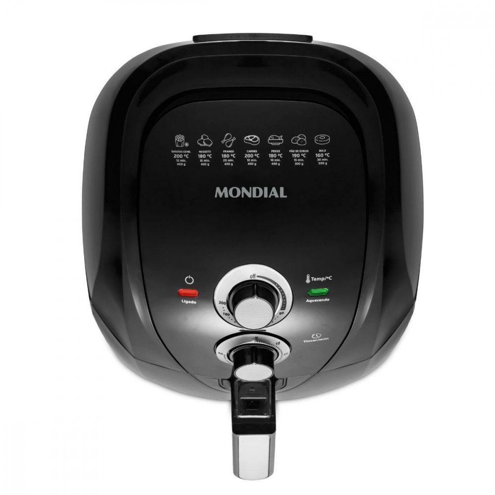 Fritadeira Sem óleo Air Fryer Mondial 4L 1500w Preto - 220V - 4