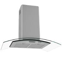 Coifa Ilha Nardelli CIVC Vidro Curvo 90 cm Inox 220V - 1