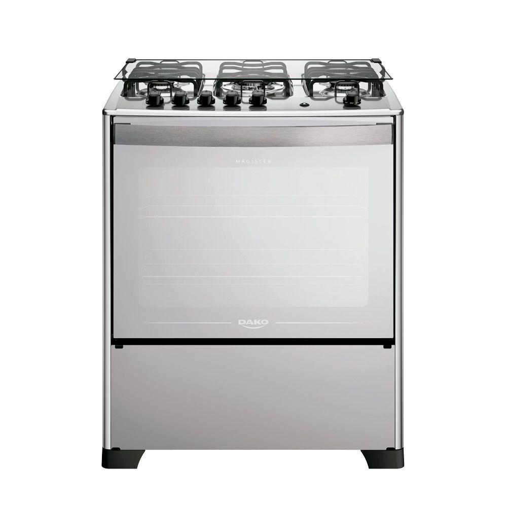 Fogão Dako Magister 5 Bocas Style Mesa De Inox A Gás Espelhado Bivolt - 2
