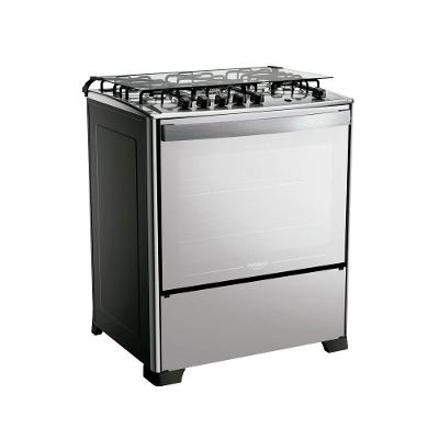 Fogão Dako Magister 5 Bocas Style Mesa De Inox A Gás Espelhado Bivolt
