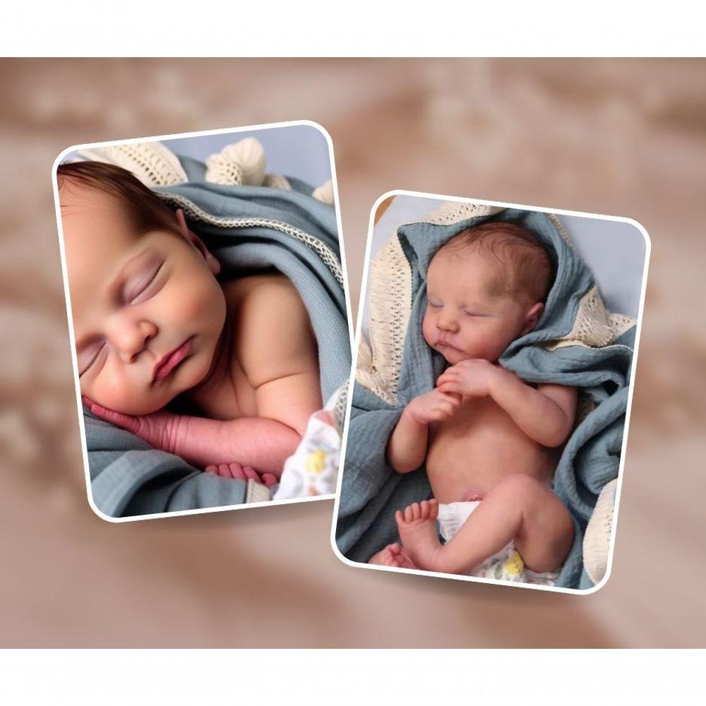 Bebê Reborn Silicone Sólido Levi Menino Dormindo - 3