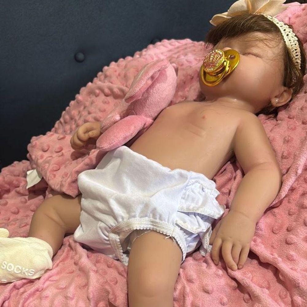 Bebê Reborn Silicone Sólido Menina Dormindo - 1