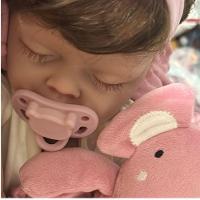 Bebê Reborn Silicone Sólido Menina Dormindo