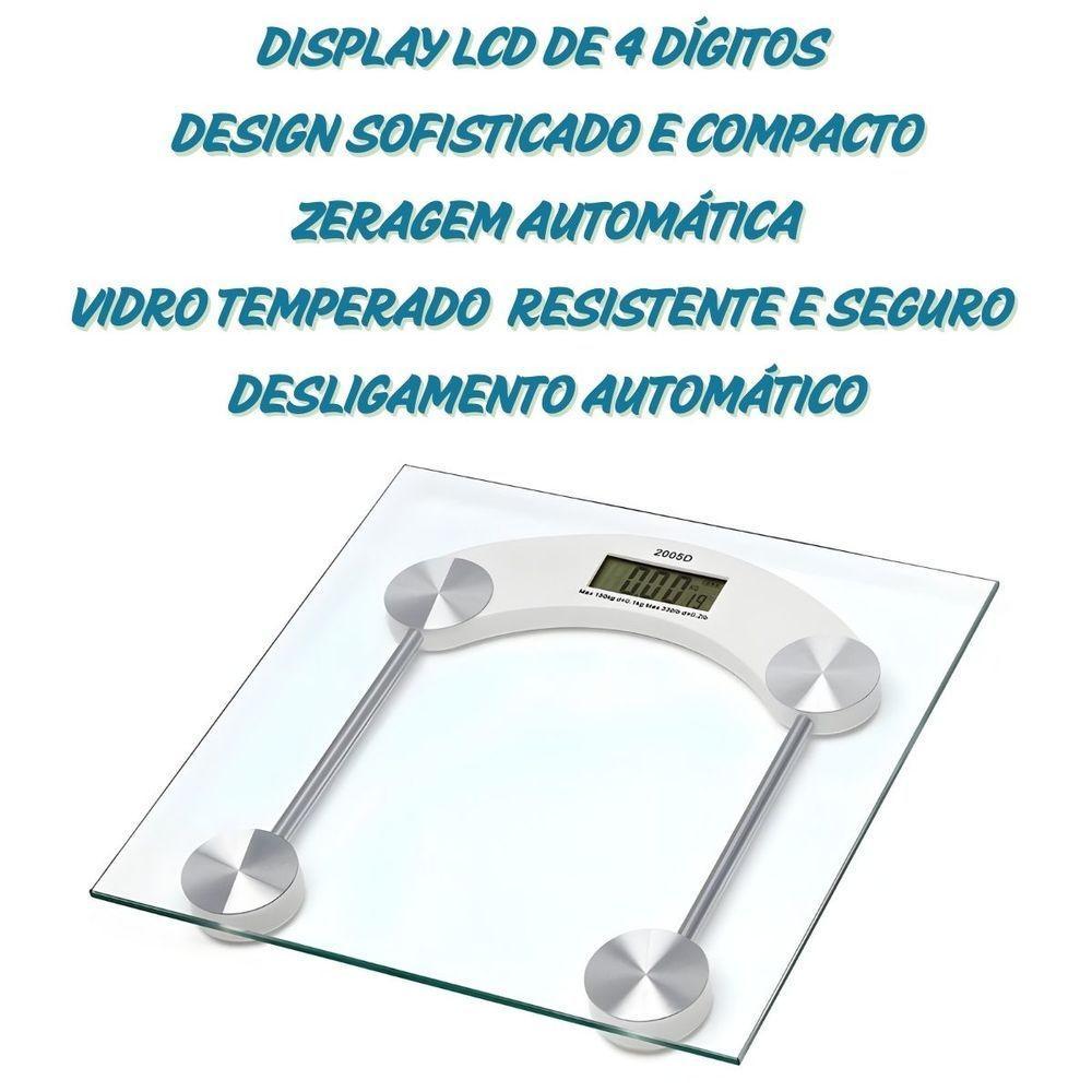 Balança Digital Eletrônica De Vidro 180kg - Precisão E Durabilidade - 3