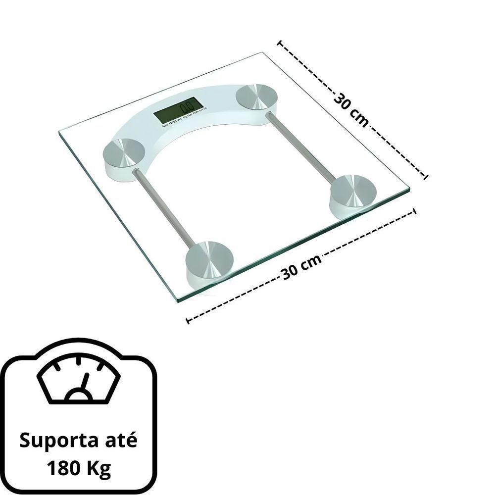 Balança Digital Eletrônica De Vidro 180kg - Precisão E Durabilidade - 5