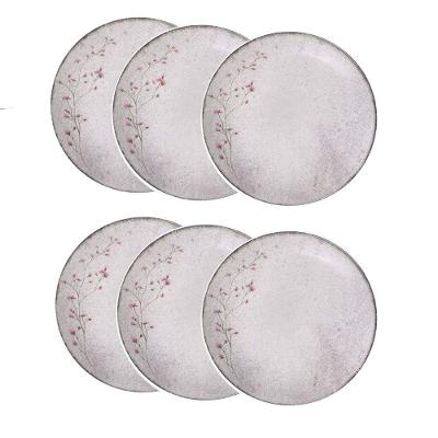Prato Fundo De Porcelana Decorada Floralis 21cm 6un Tramontina