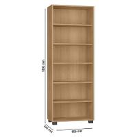 Kit 4 Gaveteiros Para Escritório Gávea Com Chave E 4 Livreiros Office Freijó Fosco - Móveis Leão - 6